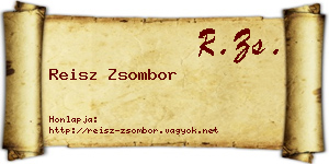 Reisz Zsombor névjegykártya